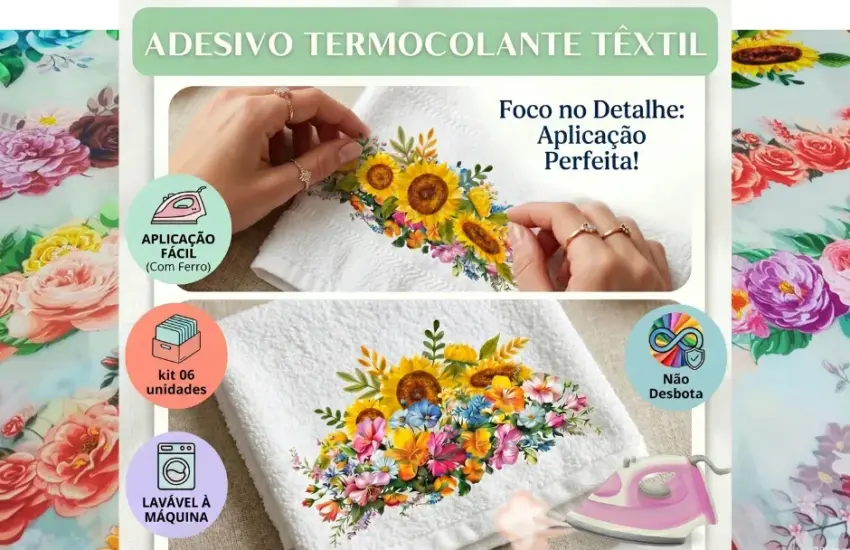 ETIQUETA TERMOCOLANTE PARA PANO DE PRATO