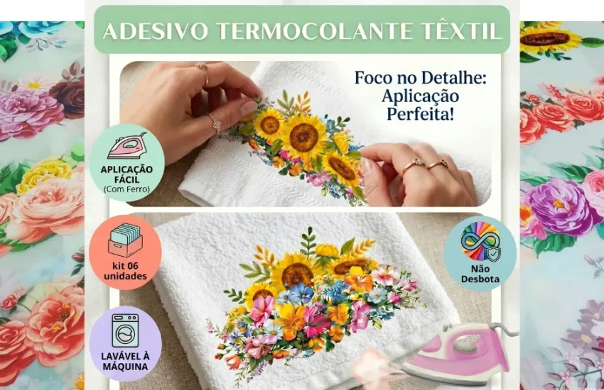 ETIQUETA TERMOCOLANTE PARA PANO DE PRATO